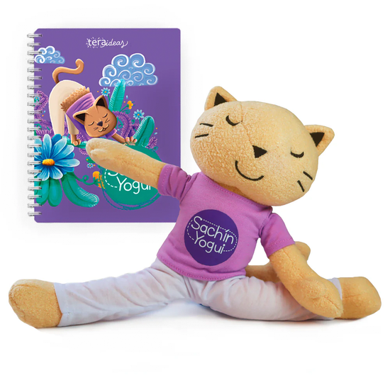 Sachín Yogui + gatita articulada de toalla