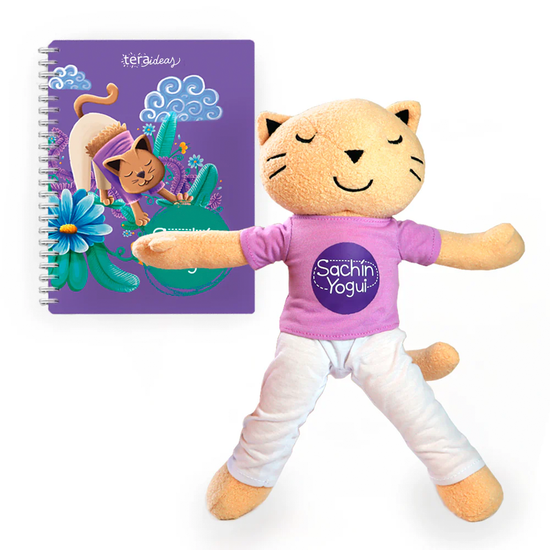 Sachín Yogui + gatita articulada de toalla